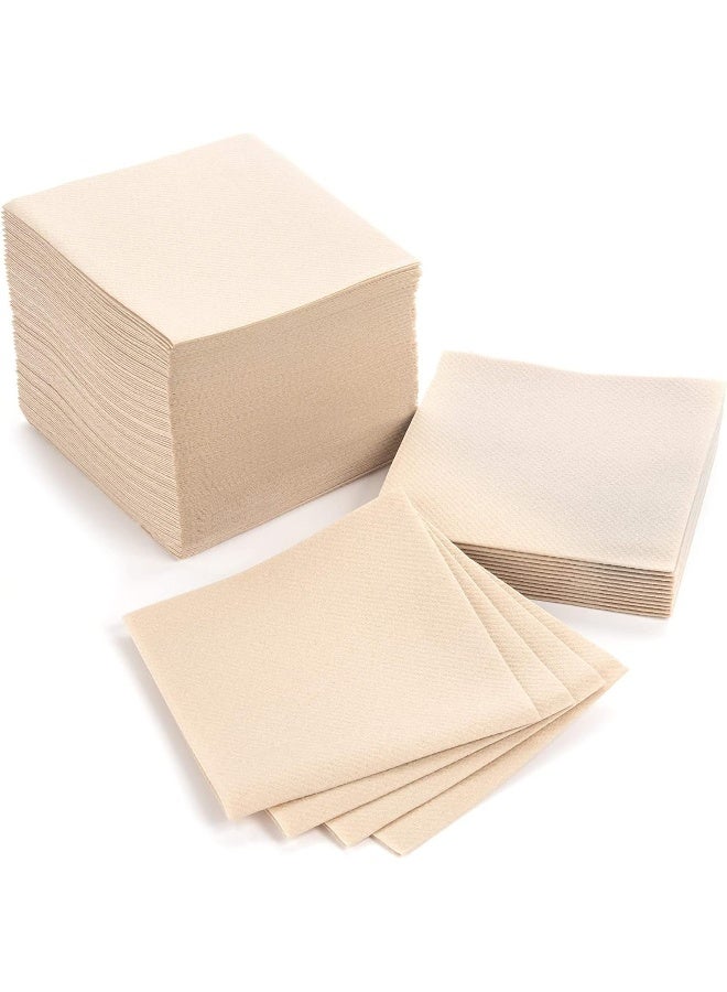 SNH Packing مناديل كوكتيل قابلة للتصرف بشكل مربع 2 طبقة من SNH، 50 قطعة، 23 سم × 23 سم، بني - Image 1